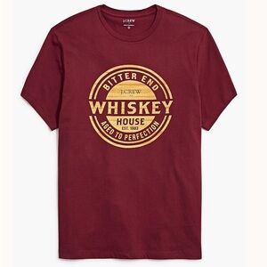 J. Crew Men's Burgundy Whiskey Graphic Tee